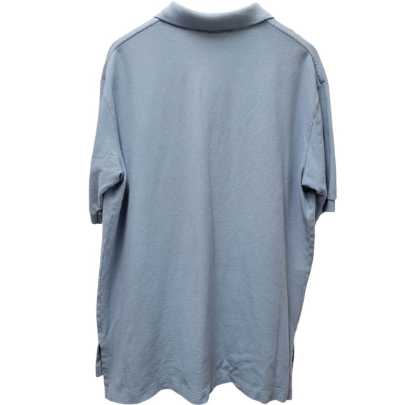 Polo Ralph Lauren Men 100% Cotton Blue Polo Shirt Size Large Excellent Condition - Picture 2 of 5